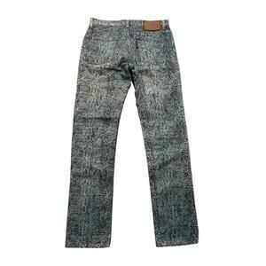 Rare Hysteric Glamour Snakeskin Denim Straight Leg Jeans